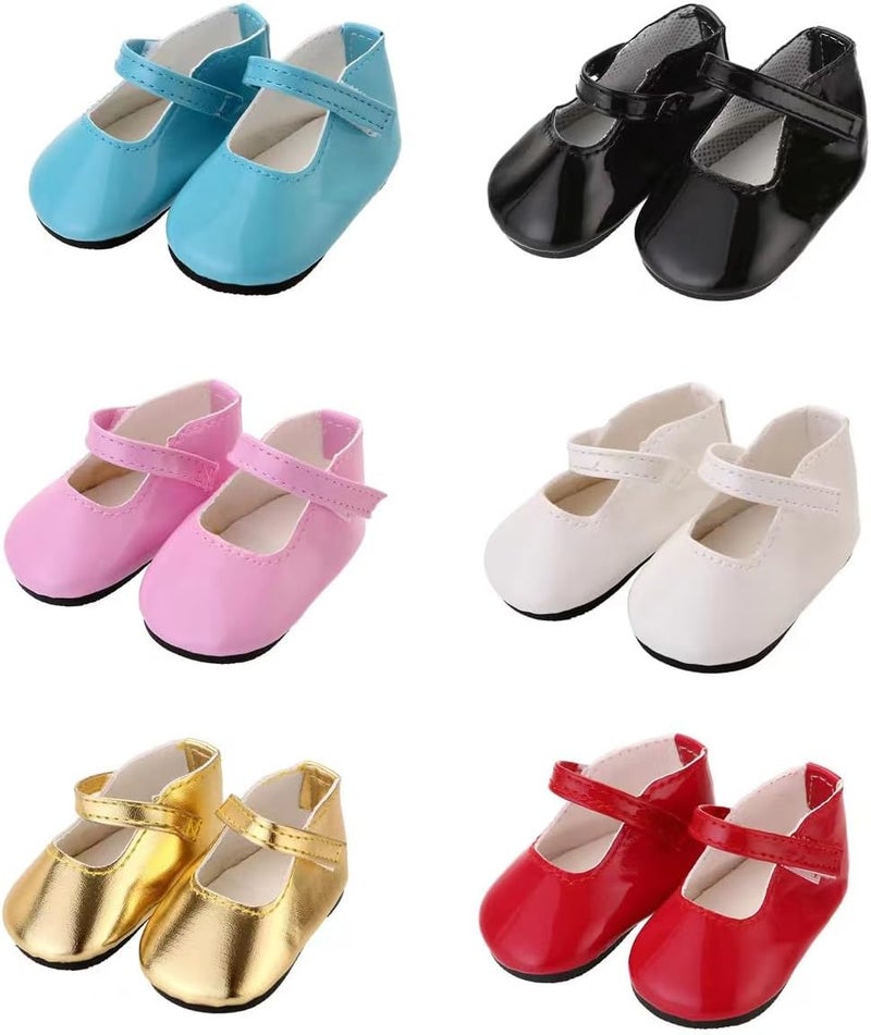 WHYS FXSN 6 Pairs Doll Shoes Fits 18-Inch American Doll Accessories - Image 1